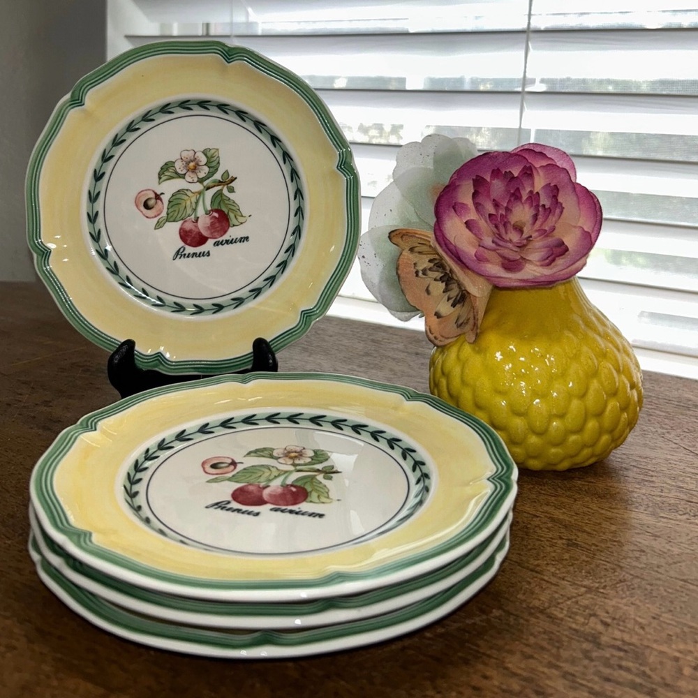 Villeroy & Boch EUC French Garden Porcelain Bread & Butter Plates Set of 4 - Picture 2 of 5